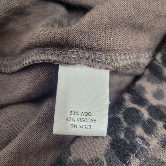 NEW Banana Republic animal print wool blend cowl‎ neck dress S - Picture 8 of 12